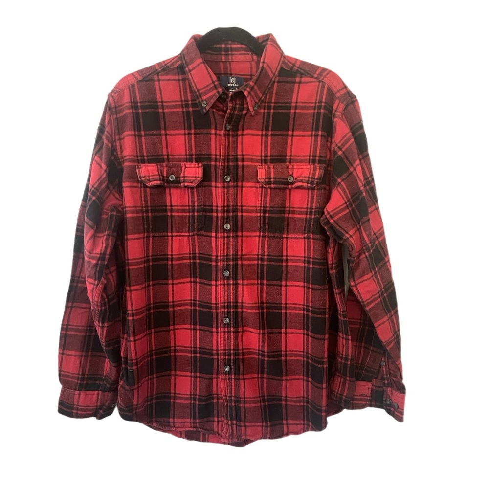 George Red and Black Plaid Shirt